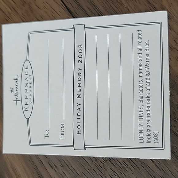 Hallmark Vintage 2003 A SWEET FOR TWEETY Looney Tunes Miniature Ornament - Picture 5 of 6